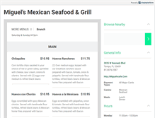 Tablet Screenshot of miguelscafe.com